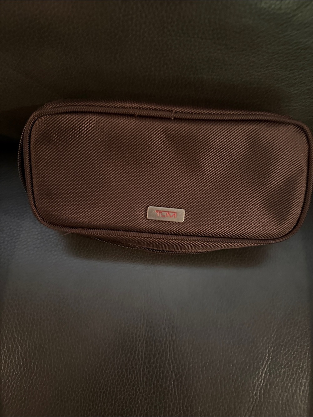 Tumi Brown Nylon Toiletry Case for Men